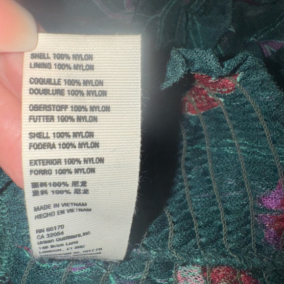 Free People Time For Shine Sheer Floral Ruffle long Sleeve Crop Top XS - Picture 11 of 14